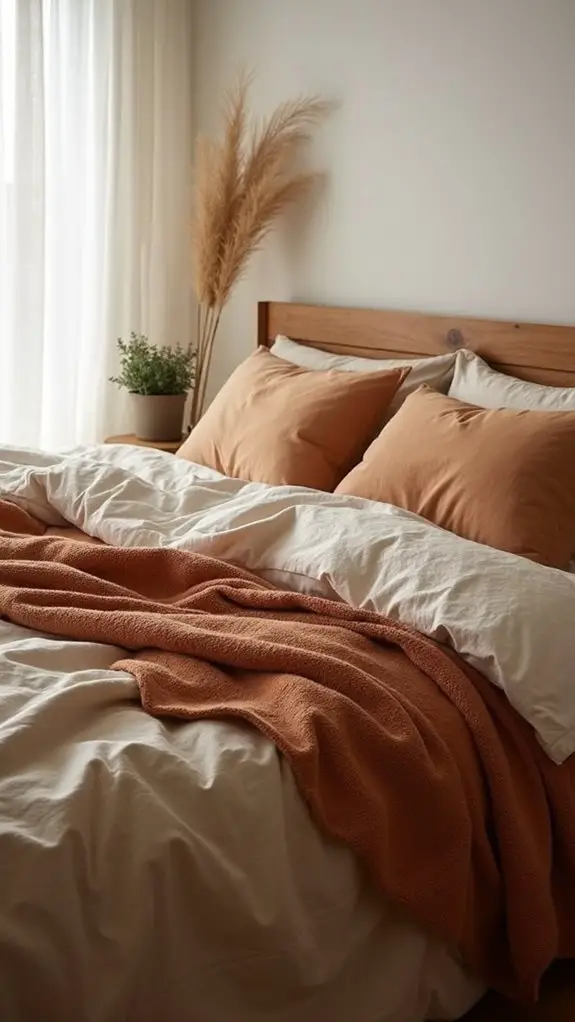 3 Best Organic Brown Bedding Ideas Worth Loving 4 earth tone linen accents design