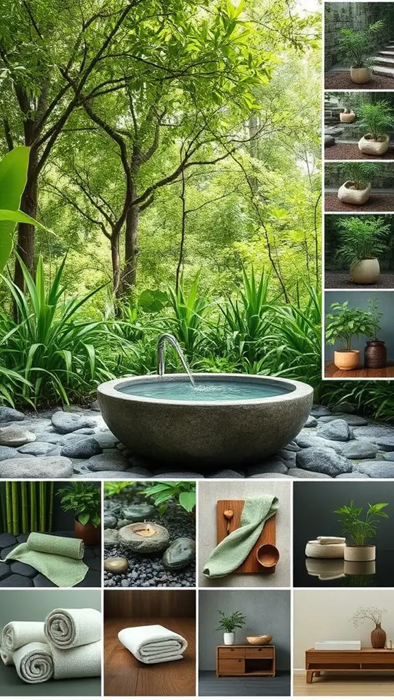 nature themed bathroom relaxation designs