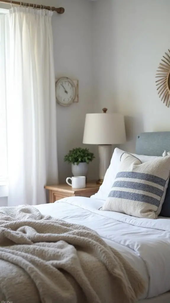 15 Dreamy Hamptons-Inspired Bedroom Collections Worth Coveting 6 nautical pillow and throw