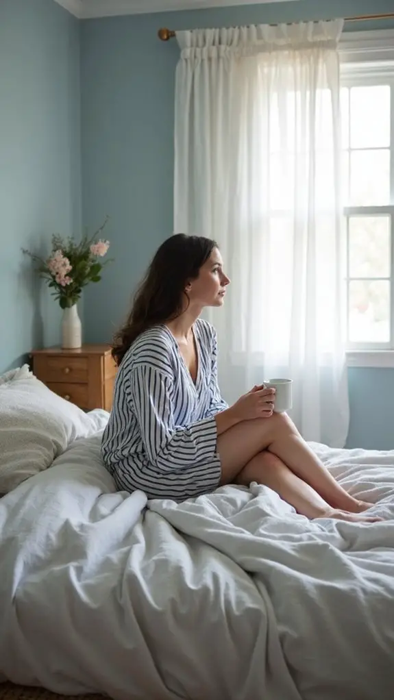 Transform Your Bedroom Into Nancy Meyers' Coastal Paradise 10 nautical striped pima cotton