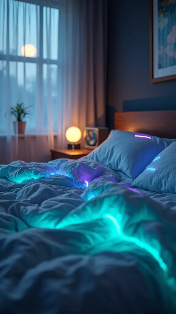 7 Futuristic Techwear Sleep Sets With Glowing Bedding 3 neon cyberpunk bedding innovation