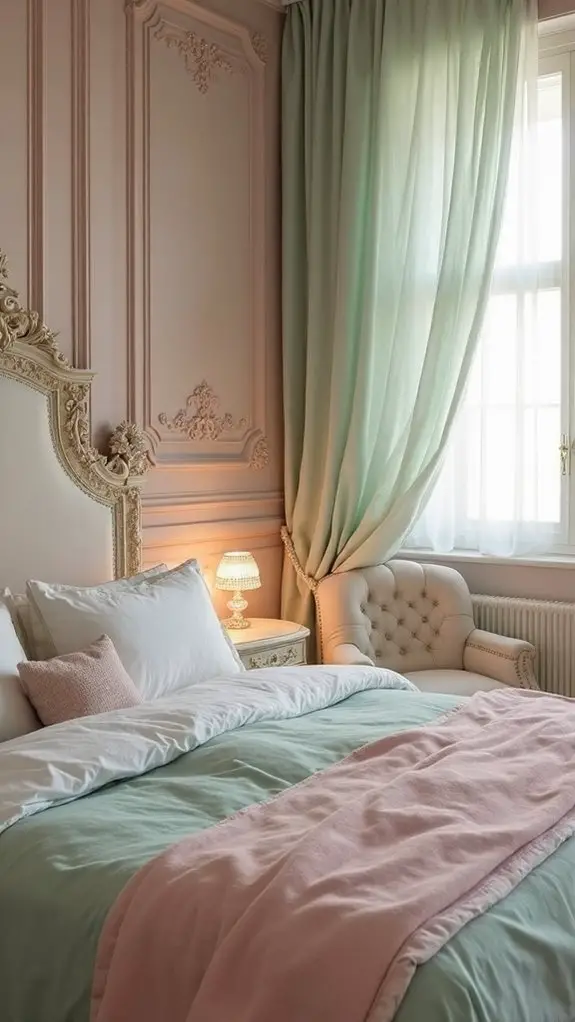 10 Best Versailles-Style Bedroom Sets For Regal Comfort 6 pastel elegant sleep sanctuary
