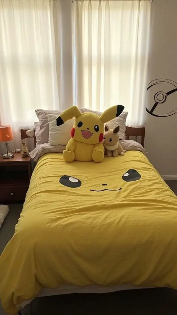5 Best Kawaii Character Makeovers For Dreamy Bedrooms 6 pikachu eevee bedroom transformation