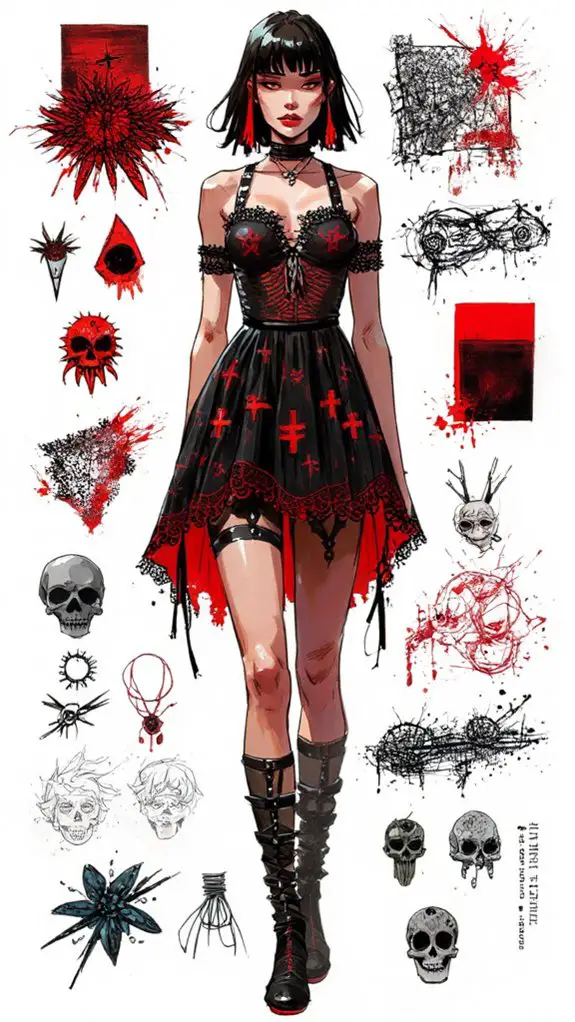 punk inspired safety pin sleepwear