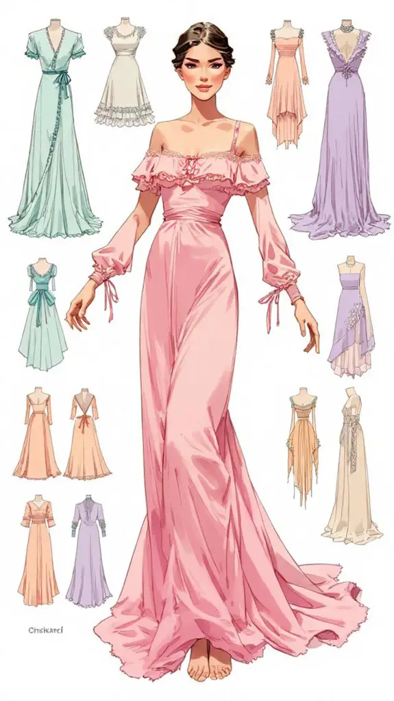 regency inspired nightgown elegance