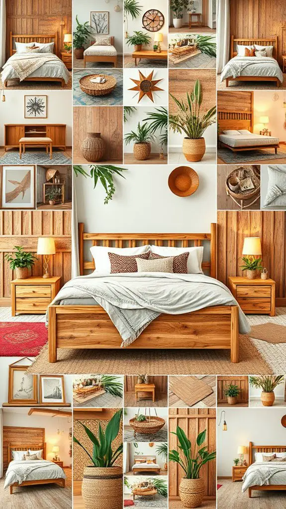 rustic wood bed frames