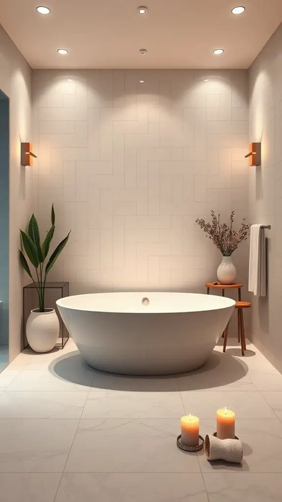 serene minimalist bathroom design