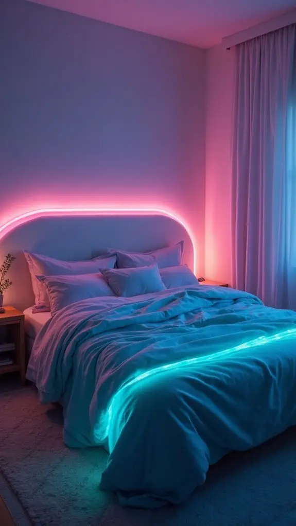 7 Futuristic Techwear Sleep Sets With Glowing Bedding 8 sound responsive neon accessories