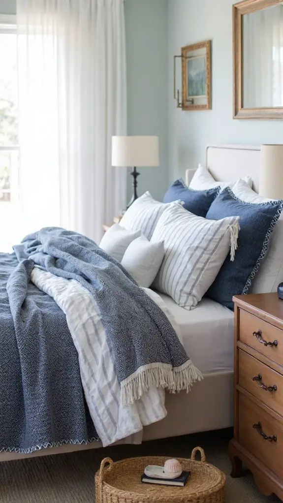 15 Dreamy Hamptons-Inspired Bedroom Collections Worth Coveting 2 timeless navy bedding collection