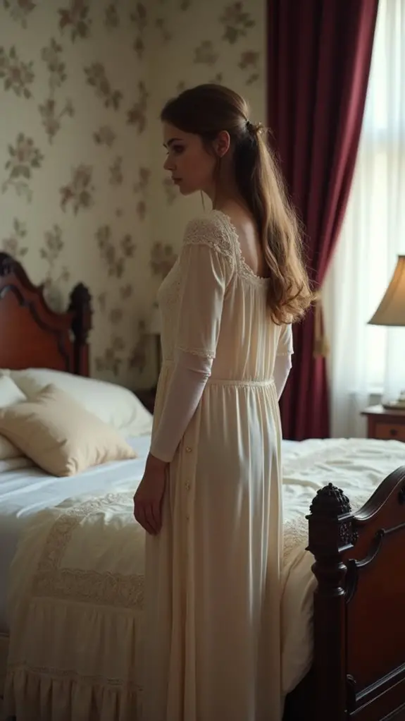 Haunting Victorian Dreams: Gothic Sleep Sanctuary Essentials 8 victorian luxury silk nightwear