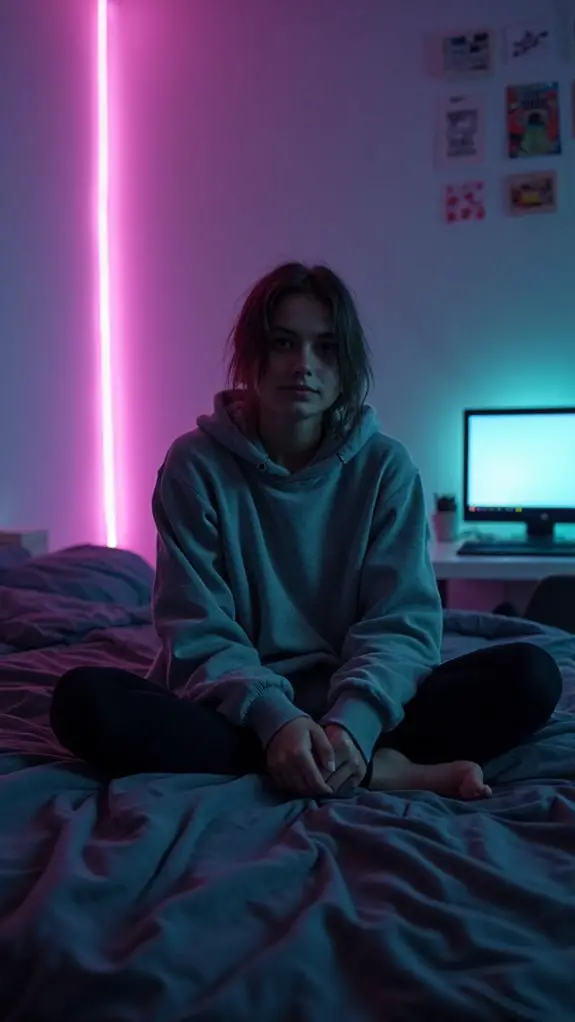 7 Neon-Soaked Bedroom Ideas for Cyberpunk Dreams 9 weighted blanket anxiety relief