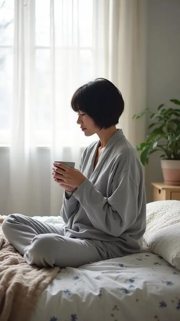 Modern Japanese Sleep Sanctuaries: Bedding Meets Loungewear 6 zen inspired cozy bedding
